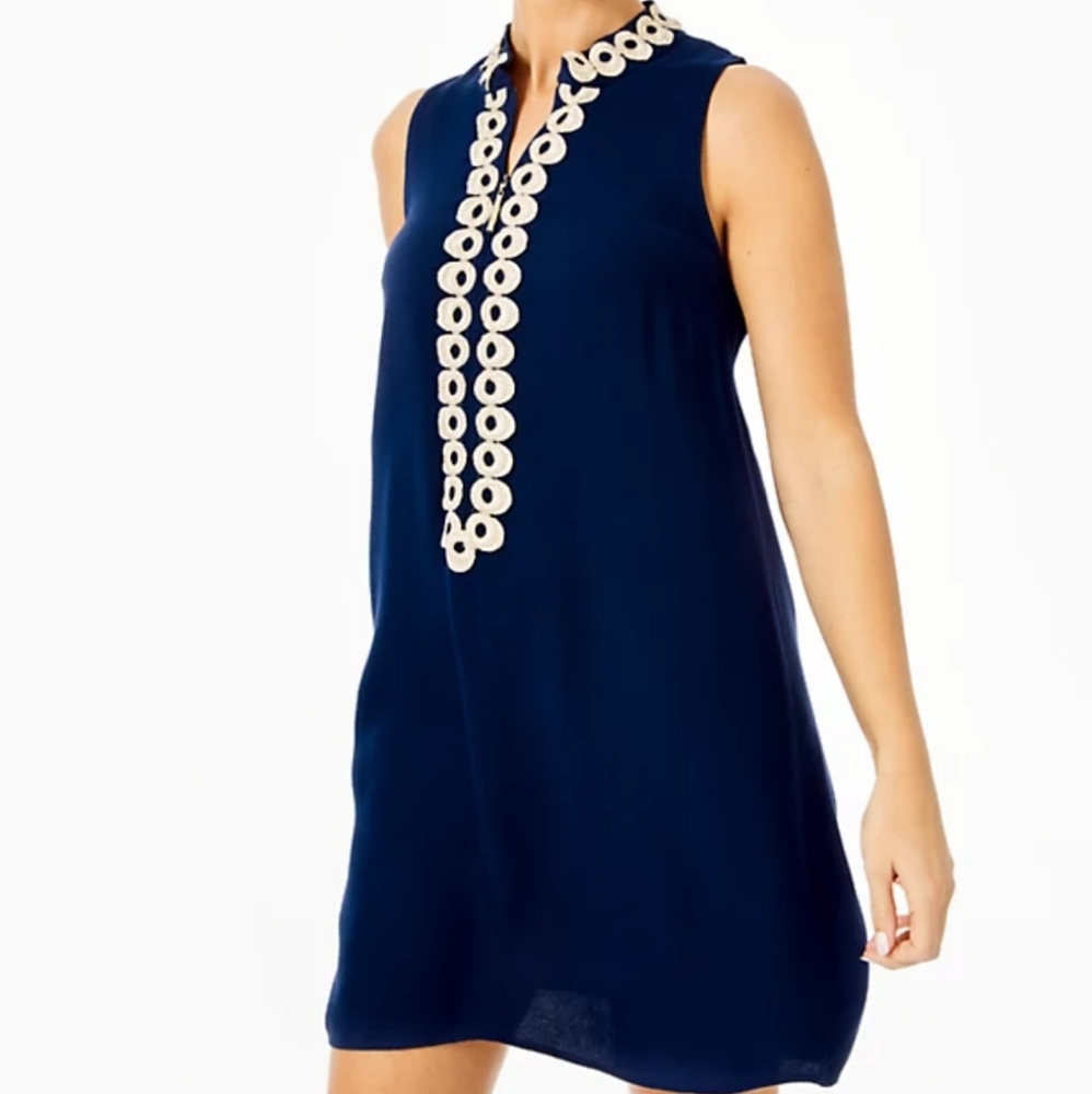 Lilly Pulitzer Navy Jane Shift Dress